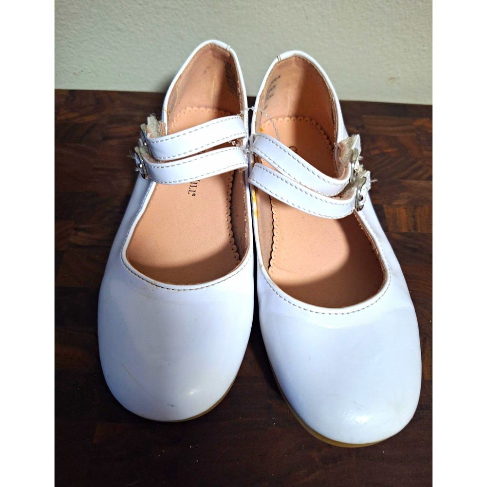 Christie & Jill White Patent Leather Mary Jane Shoes Girls Size 12M CJ Dahlia